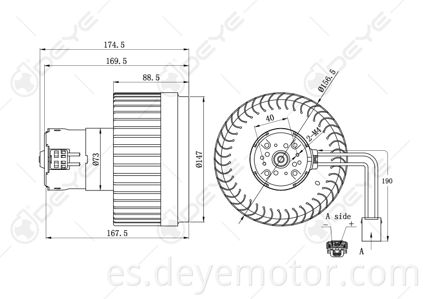 8665191 9171719 motor de ventilador de CC del aire acondicionado del coche para VOLVO S80 V70 S60 XC7 XC90